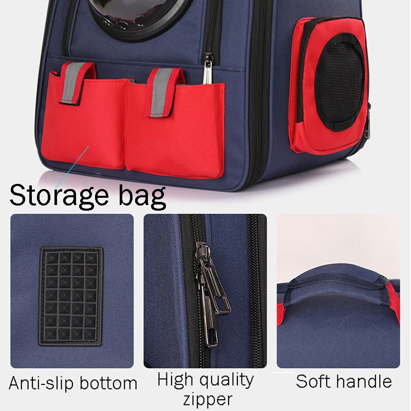 Canvas Collapsible Pet Cat Carrier Backpack Portable Travel Cats Capsule Carrying Bag