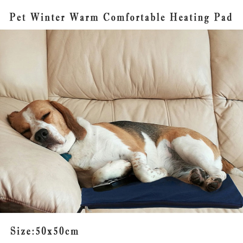 Dog Bed Winter Warm Comfortable Heating Pad Mat For Dog Cat Machine Washable Non-slip Detachable Cover Pet House Cushion