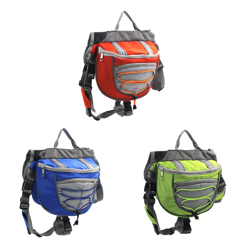 Petshy Dog Outdoor Bag Breathable Pet Backpack Carrier Double Bags Dogs Leash Harness Carrying Dog Travel Traning Bag Storage