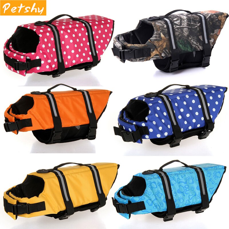 Petshy Dog Swimming Life Jacket Vests Summer Pet Clothes Breathable Puppy Small Large Dogs Float Vest Swimwear Dog Saver Clothes