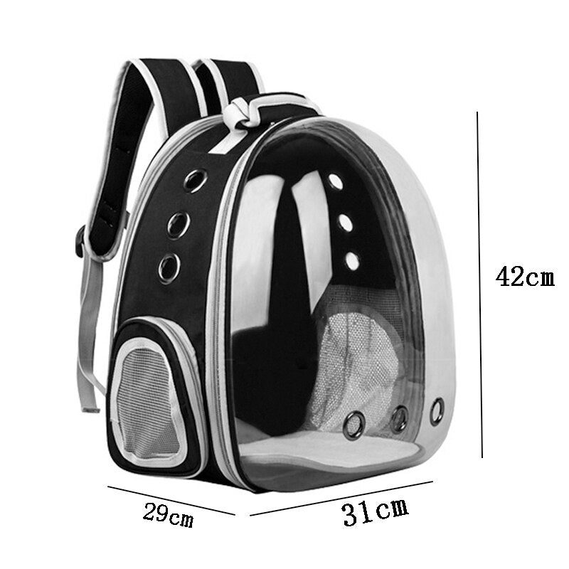 Petshy Dog Transparent Space Capsule Pet Cat Backpack Window Small Dog Carrying Cage Outdoor Travel Bags Puppy Pet Carrier Bag