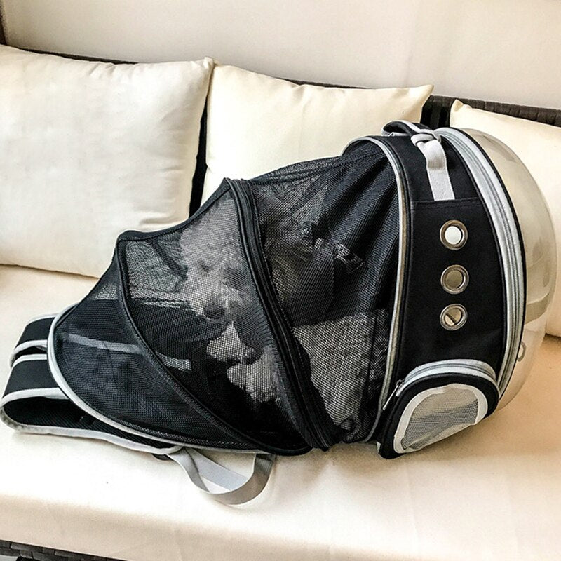 Petshy Dog Transparent Space Capsule Pet Cat Backpack Window Small Dog Carrying Cage Outdoor Travel Bags Puppy Pet Carrier Bag