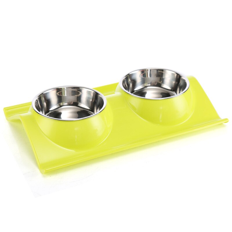 Petshy Dual Port Dog Water Dispenser Feeder Utensils Bowl Stainless Steel Cat Drinking Fountain Food Dish Pets Feeding Bowls