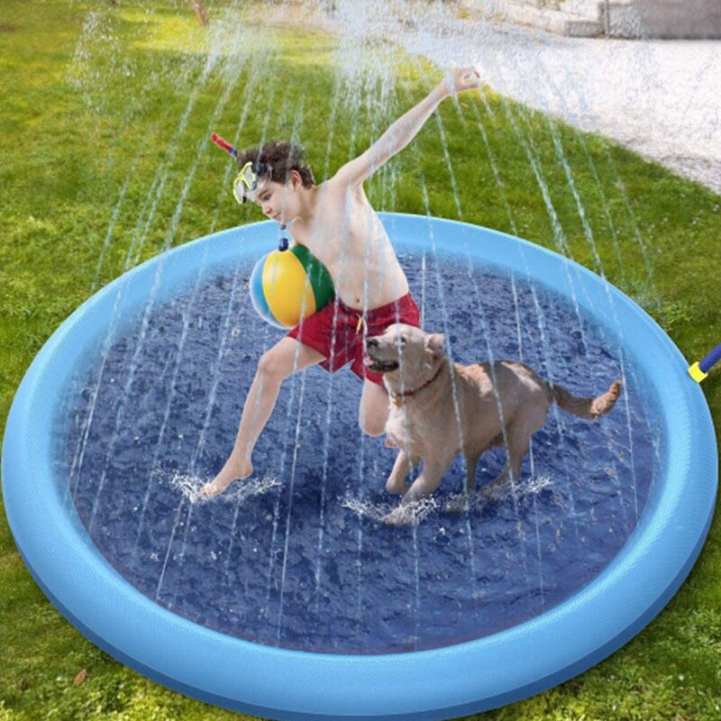 Petshy Foldable Dog Pool Pads Pet Bath Swimming Tub Summer Outdoor Portable Swimming Pools Dogs Play Water Pad Mat Bathtub