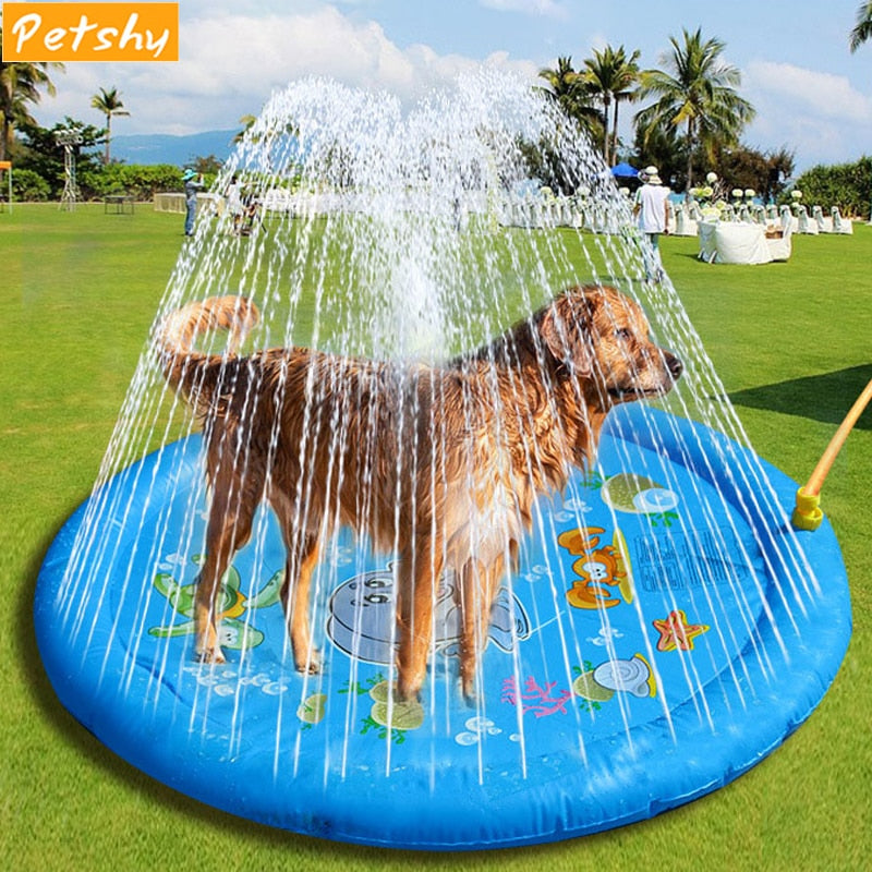 Petshy Foldable Dog Pool Pads Pet Bath Swimming Tub Summer Outdoor Portable Swimming Pools Dogs Play Water Pad Mat Bathtub