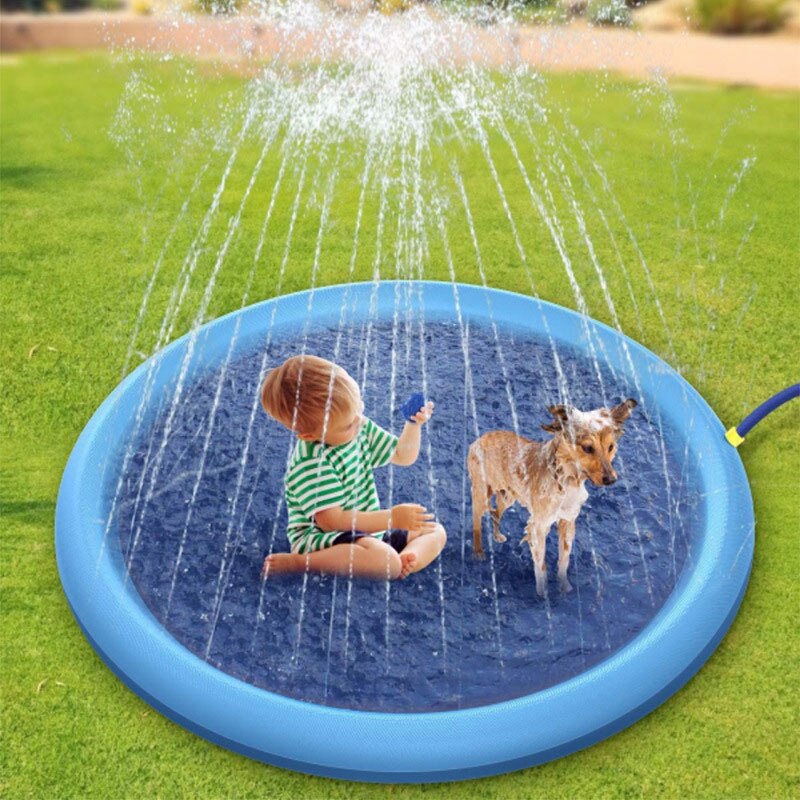 Petshy Foldable Dog Pool Pads Pet Bath Swimming Tub Summer Outdoor Portable Swimming Pools Dogs Play Water Pad Mat Bathtub