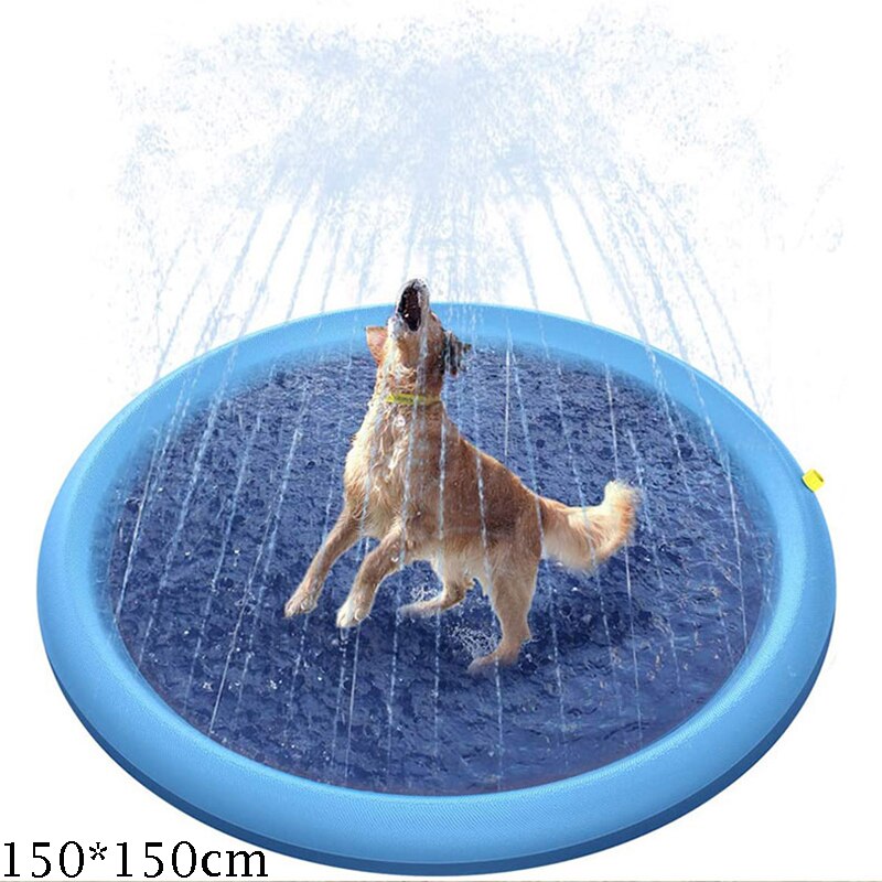 Petshy Foldable Dog Pool Pads Pet Bath Swimming Tub Summer Outdoor Portable Swimming Pools Dogs Play Water Pad Mat Bathtub