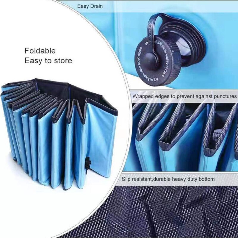 Petshy Foldable Pet Pool Dog Swimming Pools Bath Tub for Dogs Cats Collapsible Outdoor Indoor Pet Bathtub Dogs Cats Kids Pool