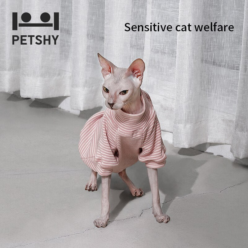 Petshy Hairless Cats Home Clothes Pet Spring and Autumn Small and Medium-Sized Summer Cats Autumn and Winter Clothing Warm