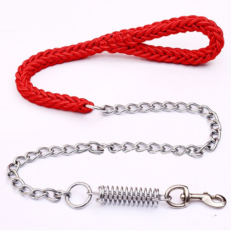 Petshy Large Dog Leash Metal Rope Pet Running Tracking Walking Leashes Dogs Mountain Climbing Rope For Medium Large Big Dog