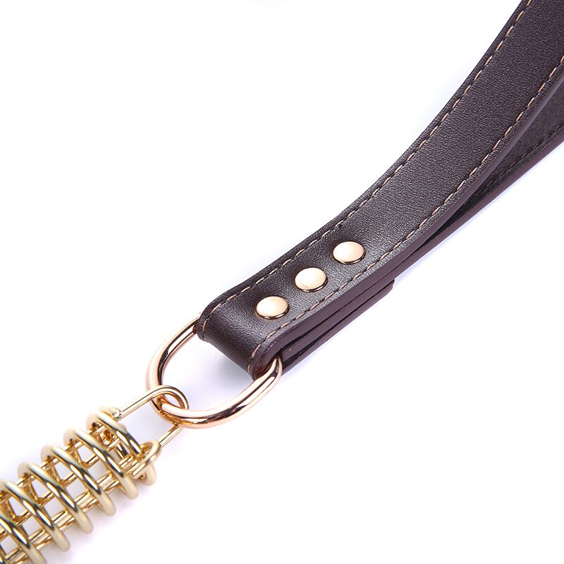 Petshy Leather Buffer Spring Pets Leashes Short Safety Outdoor Walking Training Dogs Rope For Medium Large Dog Pet Products