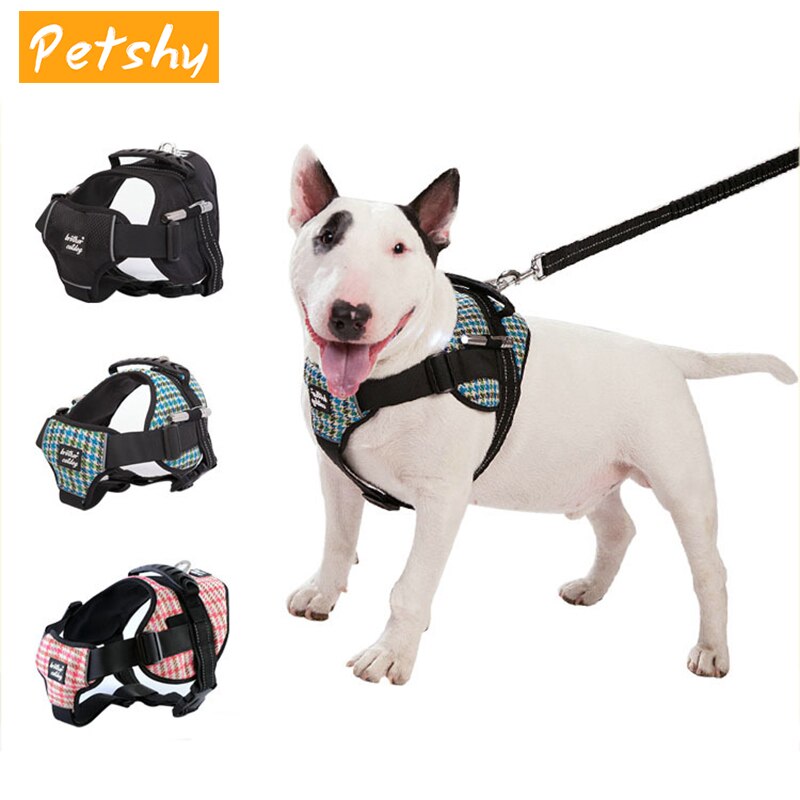 Petshy New Reflective Dog Harness Medium Big Large Dogs Training Vest Comfortable Adjustable Outdoor Harness Pet Accessories