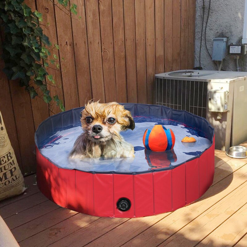 Petshy Pet Bathtub Summer Foldable Portable Dog Cat Swimming Pool Outdoor Indoor PVC Inflatable Dogs Clean Bathing Tub