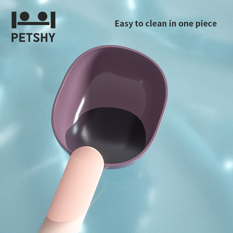 Petshy Pet Cat Dog Food Shovel Mutli-Function Feeding Scoop Spoon With Sealing Bag Clip Creative Portable Pet Food Spoon