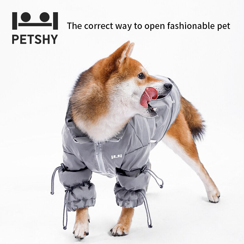 Petshy Pet Dog Clothes Autumn and Winter Clothes Thick Down Jacket Small, Medium and Large Dogs Corgi Teddy Windproof and Waterp