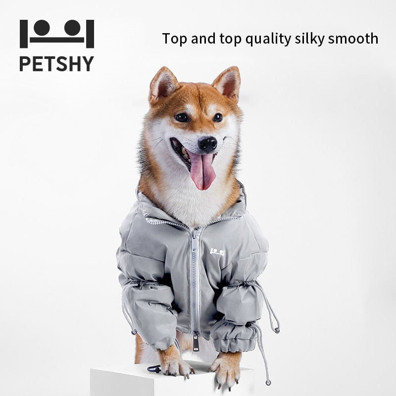 Petshy Pet Dog Clothes Autumn and Winter Clothes Thick Down Jacket Small, Medium and Large Dogs Corgi Teddy Windproof and Waterp