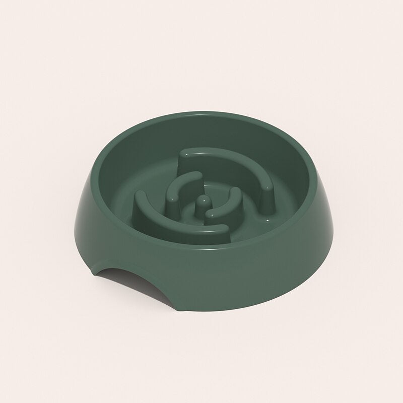 Petgoo Non-Skid Plastic Slow Feeder Dog Bowl