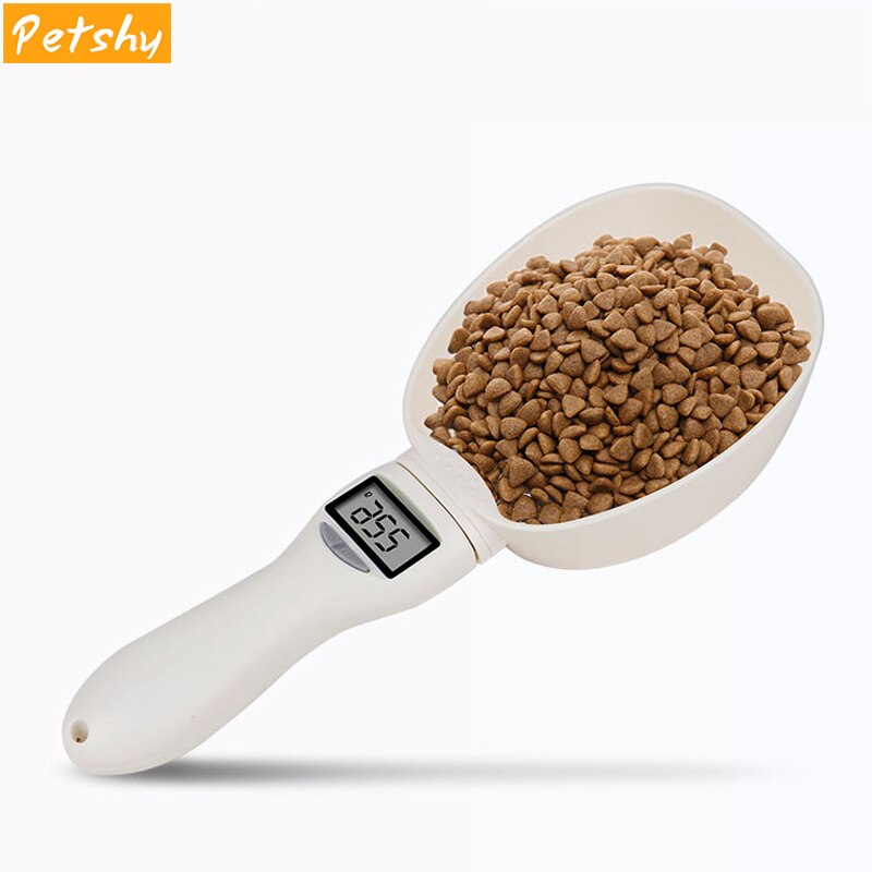 Petshy Pet Food Water Measuring Spoon Cup Portable Removeable Pet Feeding Supplies Dog Feeding Shovel Cat Food Scoop 800G/0.1G