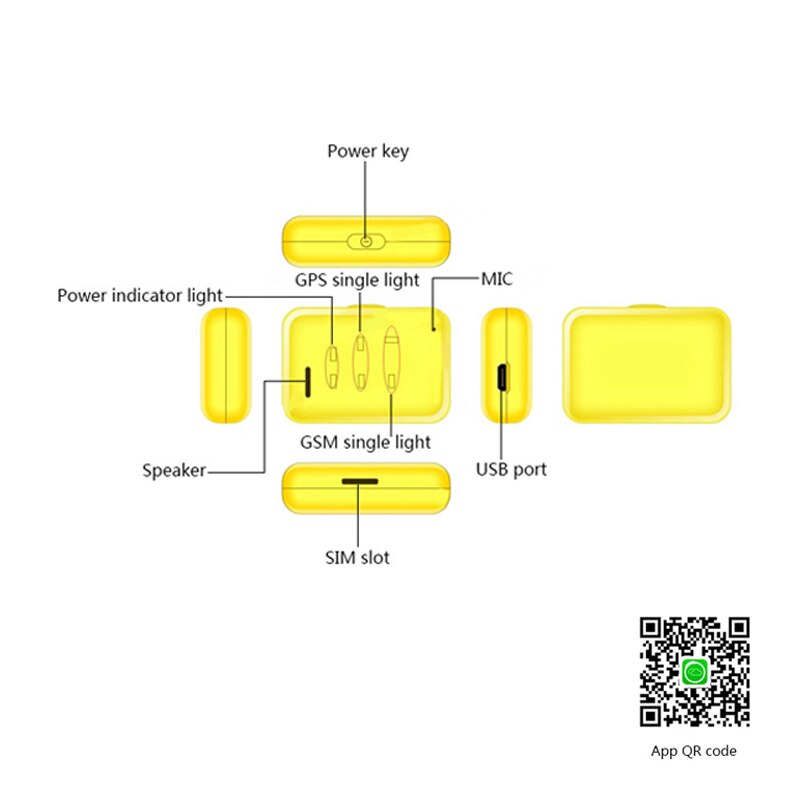 Petshy Pet GPS Tracker Dog Cat Water-Resistant GPS Callback Function USB Charging GPS Trackers Smart Anti-Lost Pet Collar