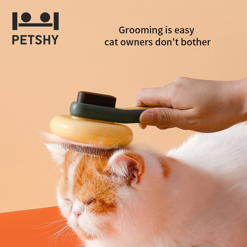 Petshy Pet Hair Shedding Comb Pet Dog Cat Brush Grooming Tool Hair Removal Comb For Dogs Cats Deshedding Hair Products