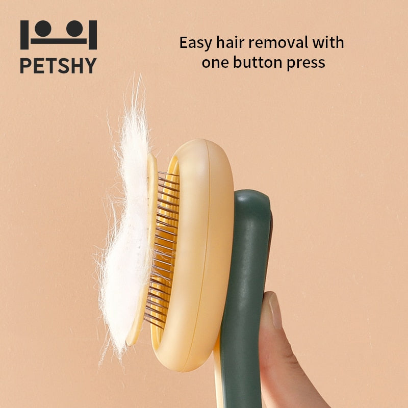 Petshy Pet Hair Shedding Comb Pet Dog Cat Brush Grooming Tool Hair Removal Comb For Dogs Cats Deshedding Hair Products