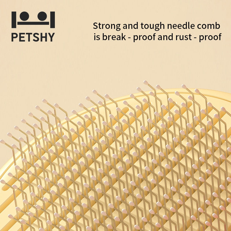 Petshy Pet Hair Shedding Comb Pet Dog Cat Brush Grooming Tool Hair Removal Comb For Dogs Cats Deshedding Hair Products