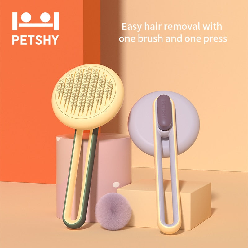 Petshy Pet Hair Shedding Comb Pet Dog Cat Brush Grooming Tool Hair Removal Comb For Dogs Cats Deshedding Hair Products