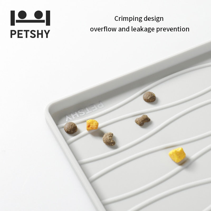 Petshy Pet Placemat Silicone Anti-spill Placemat Non-slip Anti-bite Waterproof Mat Anti-leakage Placemat Easy to Clean