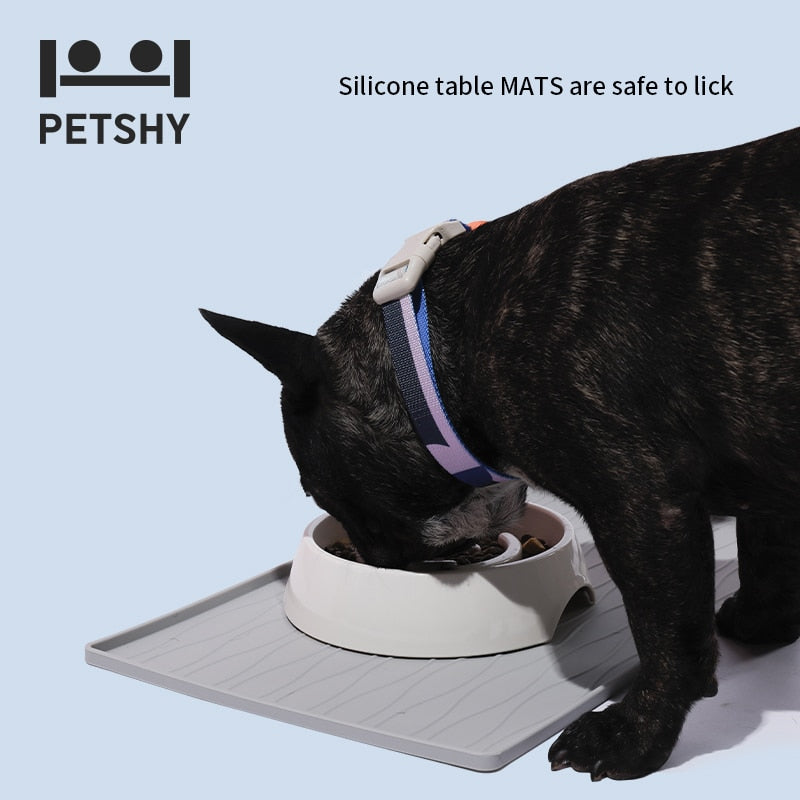 Petshy Pet Placemat Silicone Anti-spill Placemat Non-slip Anti-bite Waterproof Mat Anti-leakage Placemat Easy to Clean