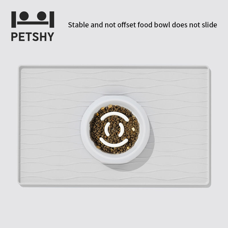 Petshy Pet Placemat Silicone Anti-spill Placemat Non-slip Anti-bite Waterproof Mat Anti-leakage Placemat Easy to Clean