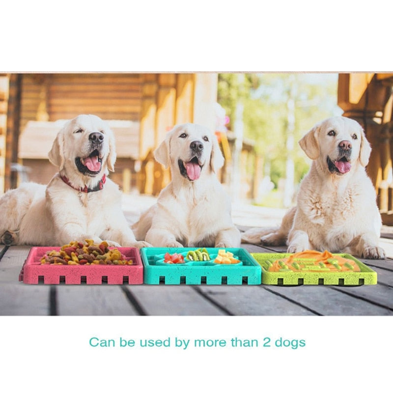 Petshy Pet Slow Feeder Anti-slip Dog Anti Choke Feeding Bowl Anti-Gulping Small Medium Large Dogs Bowls Dishes Slow Down Eating