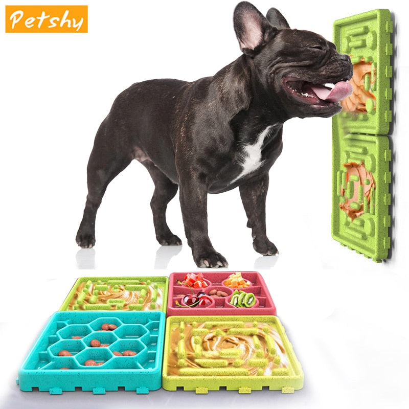 Petshy Pet Slow Feeder Anti-slip Dog Anti Choke Feeding Bowl Anti-Gulping Small Medium Large Dogs Bowls Dishes Slow Down Eating