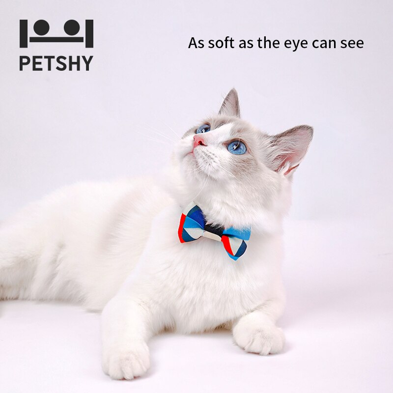 Petshy Pets Neck Tie Accessories Pet Cat  Collar Bow Tie Adjustable Neck Strap Tuxedo Ties Puppy Cat Necklace Pet Products