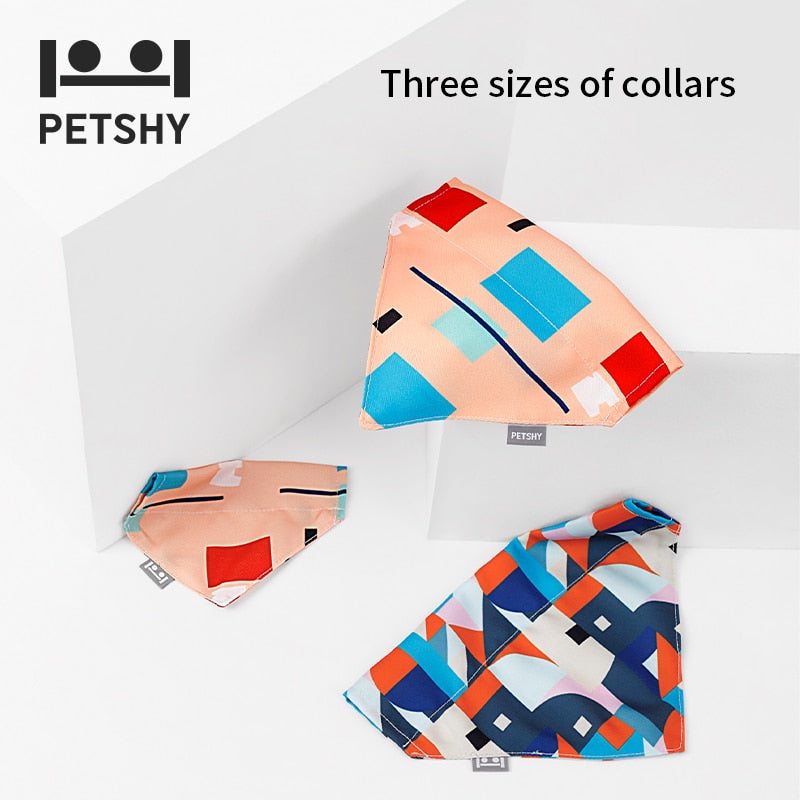 Petshy Petshy Cute Cat Dog Bandana Bibs Scarf Collar Adjustable Pet Neckerchief Scarf Waterproof Saliva Towel For Small