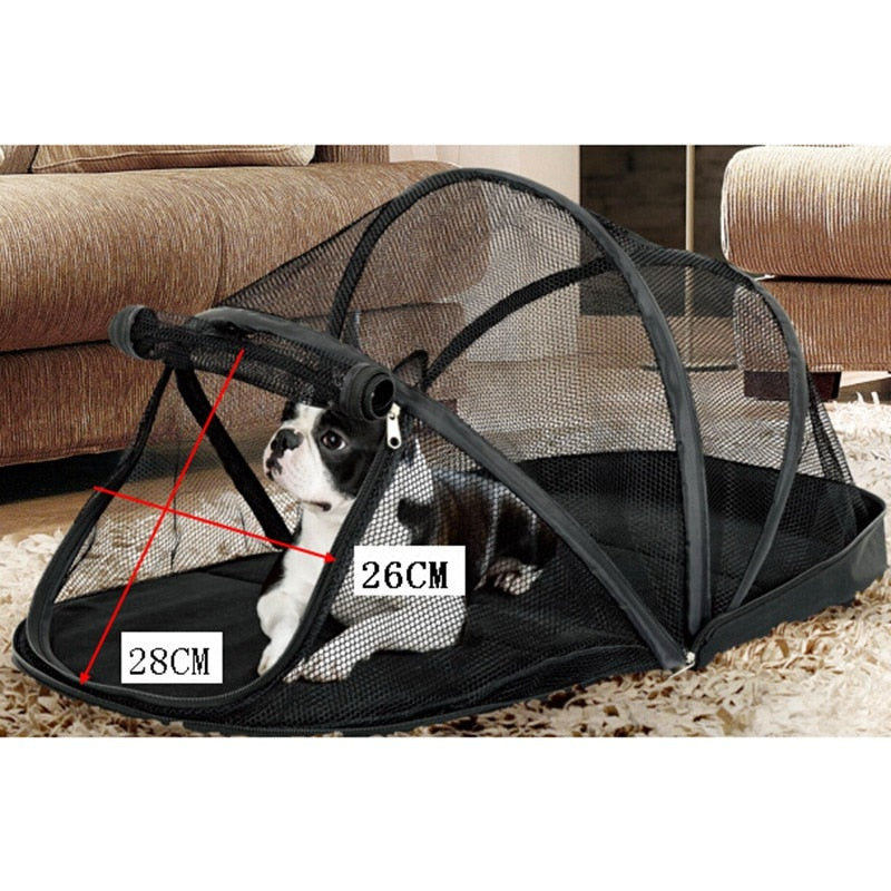 Petshy Portable Dog House Cage for Small Dogs Crate Cat Net Tent Cats Outside Kennel Foldable Pet Puppy with Mosquito Net Tents