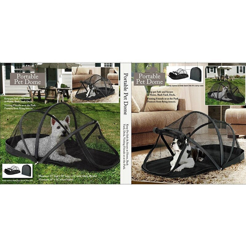 Petshy Portable Dog House Cage for Small Dogs Crate Cat Net Tent Cats Outside Kennel Foldable Pet Puppy with Mosquito Net Tents