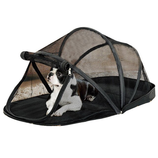 Petshy Portable Dog House Cage for Small Dogs Crate Cat Net Tent Cats Outside Kennel Foldable Pet Puppy with Mosquito Net Tents