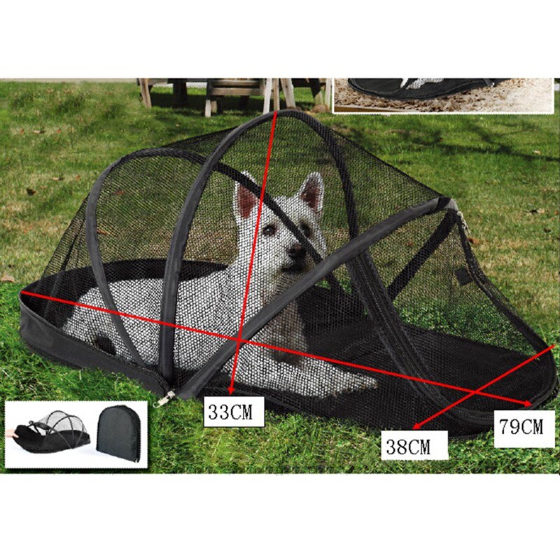 Petshy Portable Dog House Cage for Small Dogs Crate Cat Net Tent Cats Outside Kennel Foldable Pet Puppy with Mosquito Net Tents