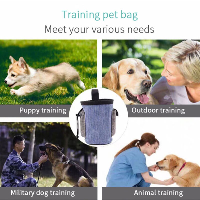 Petshy Portable Outdoor Dog Treat Bag Pet Snack Food Carrier Storage Bags Dogs Puppy Reward Waist Bags Dog Treat Training Bags