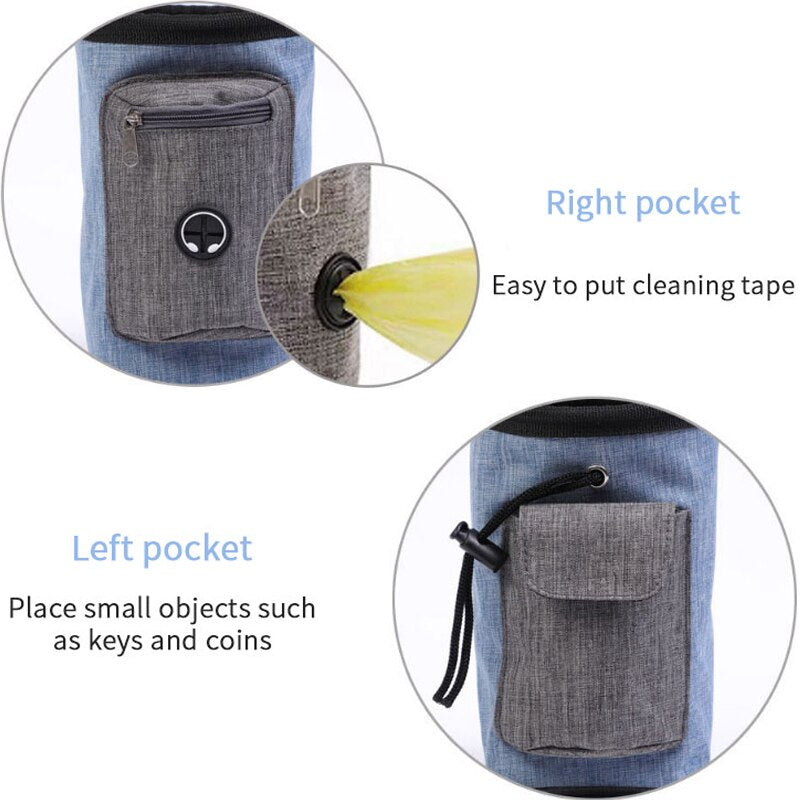 Petshy Portable Outdoor Dog Treat Bag Pet Snack Food Carrier Storage Bags Dogs Puppy Reward Waist Bags Dog Treat Training Bags