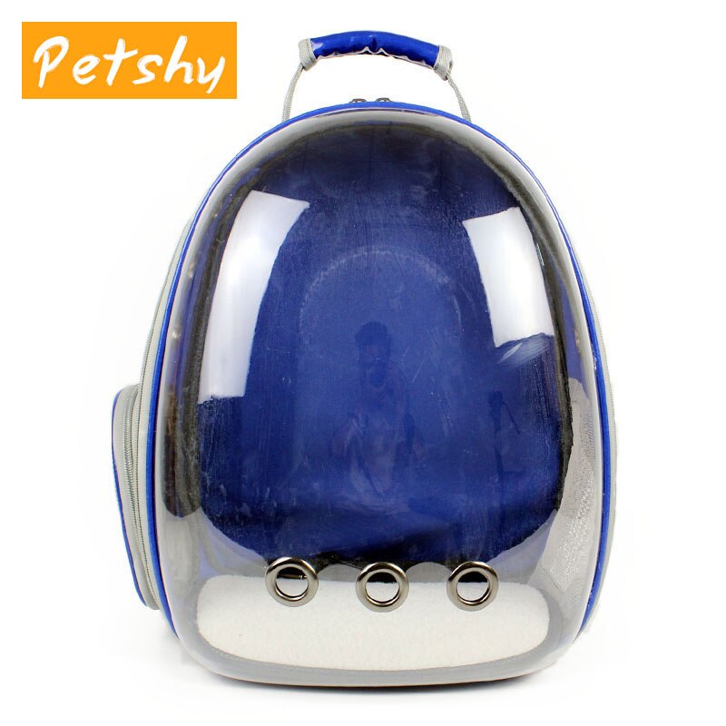 Petshy Puppy Cat Carrier Backpack Breathable Transparent Outdoor Travel Hiking Mountaineering Small Dogs Carrying Cage Bag