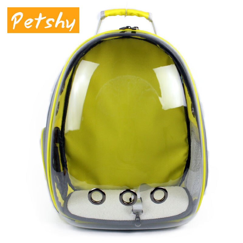 Petshy Puppy Cat Carrier Backpack Breathable Transparent Outdoor Travel Hiking Mountaineering Small Dogs Carrying Cage Bag