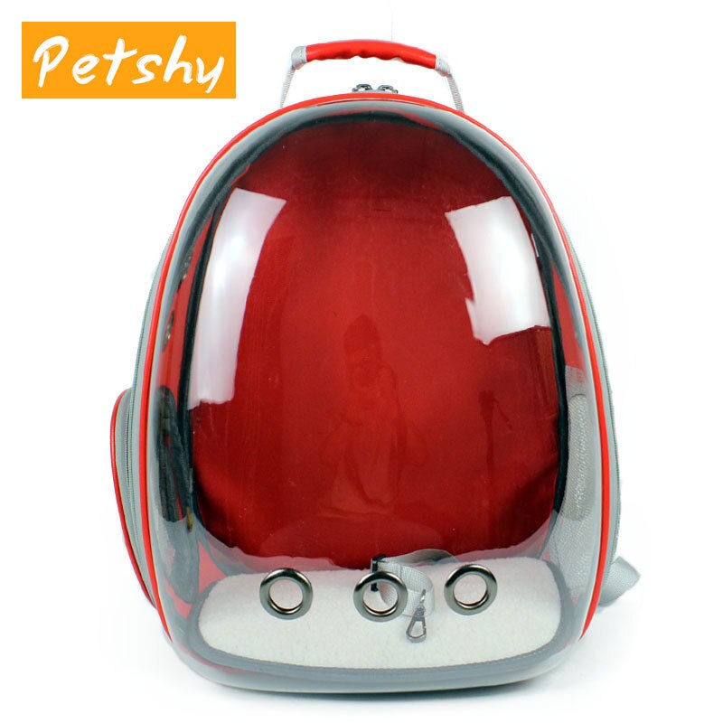 Petshy Puppy Cat Carrier Backpack Breathable Transparent Outdoor Travel Hiking Mountaineering Small Dogs Carrying Cage Bag