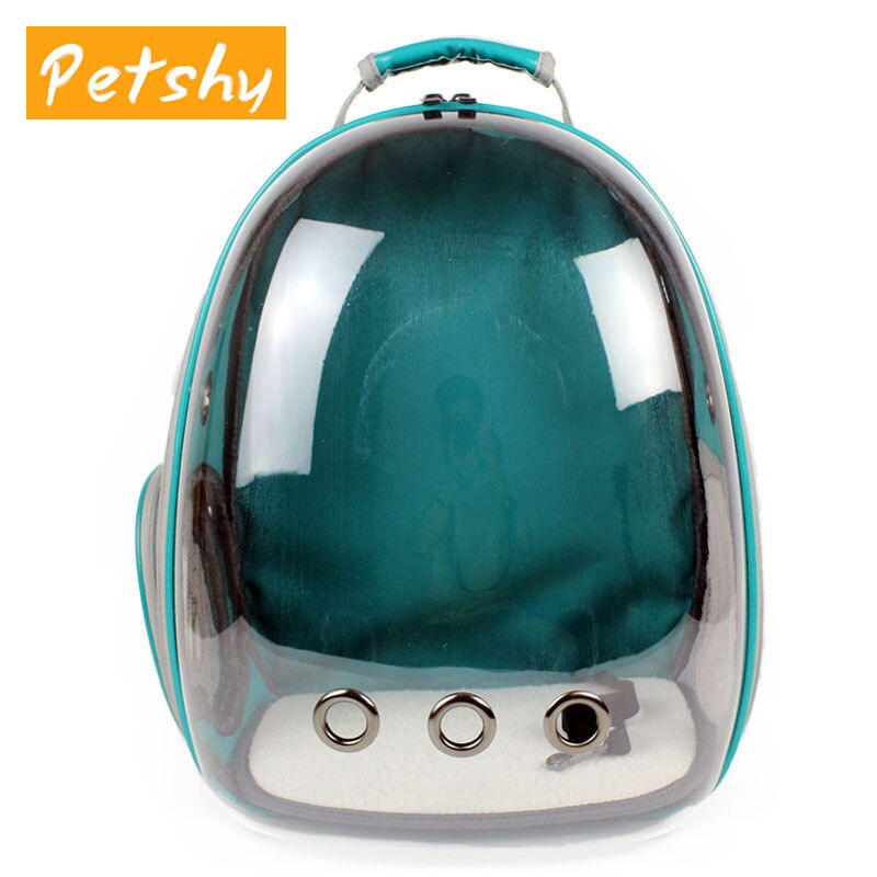 Petshy Puppy Cat Carrier Backpack Breathable Transparent Outdoor Travel Hiking Mountaineering Small Dogs Carrying Cage Bag