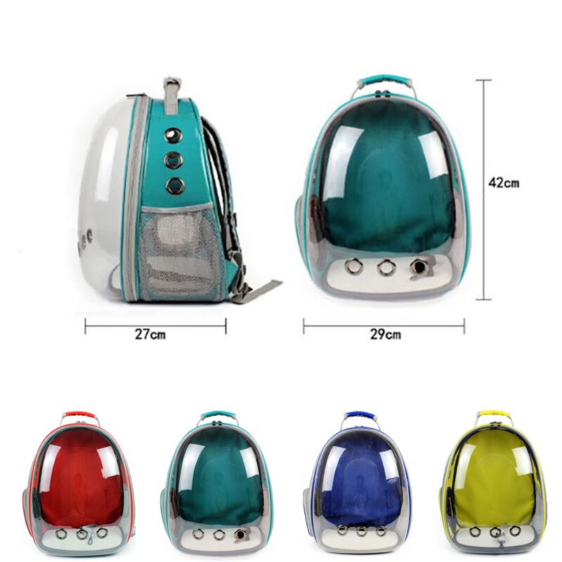 Petshy Puppy Cat Carrier Backpack Breathable Transparent Outdoor Travel Hiking Mountaineering Small Dogs Carrying Cage Bag