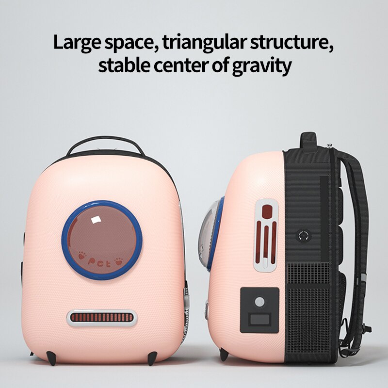 Petshy Pure Color Large Breathable Pet Sling Dog Cat Backpack Travel Space Capsule Cage Pet Transport Bag Carrying Cat