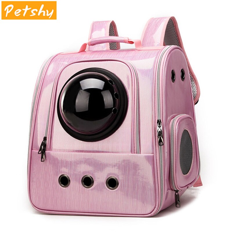 Petshy Small Dog Backpack Carrier Bubble Large Space Breathable Travel Outdoor Puppy Cat Carrying Bag