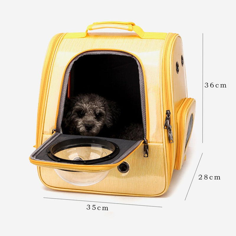 Petshy Small Dog Backpack Carrier Bubble Large Space Breathable Travel Outdoor Puppy Cat Carrying Bag