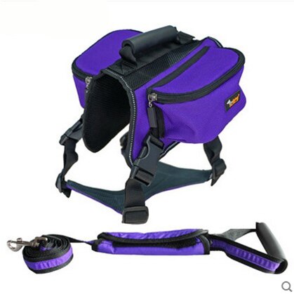 Petshy luxury Pet Outdoor Backpack Large Dog Adjustable Saddle Bag Harness Carrier For Traveling Hiking Camping Large Capicity