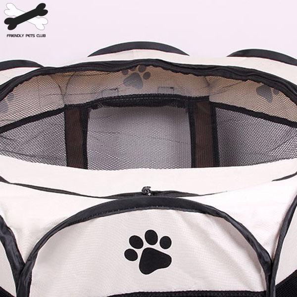 Portable Folding Pet Tent Dog House Cage Dog Cat Tent Playpen Puppy Kennel Easy Operation Octagon Fence 2810